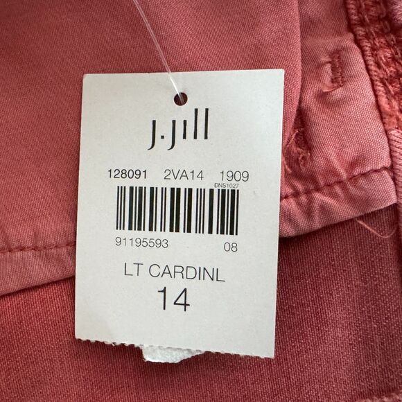 New J. Jill Authentic Fit Slim-Leg Jeans Red Women's Size 14 - Picture 4 of 10